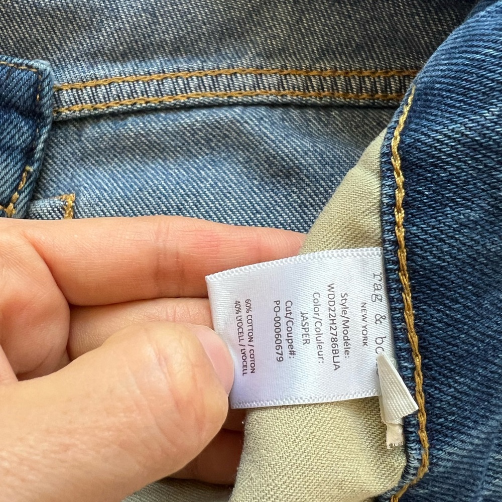 Rag & Bone Blue Wide Leg Jeans - Picture 7 of 7